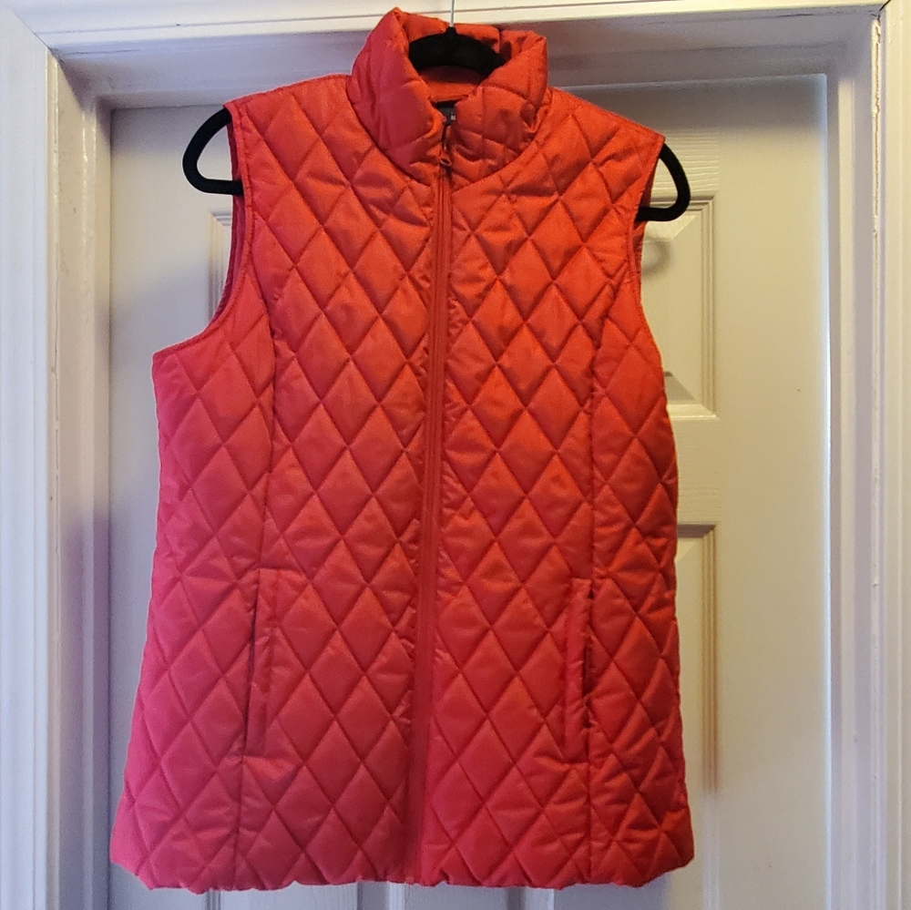 Red puffer vest Size M